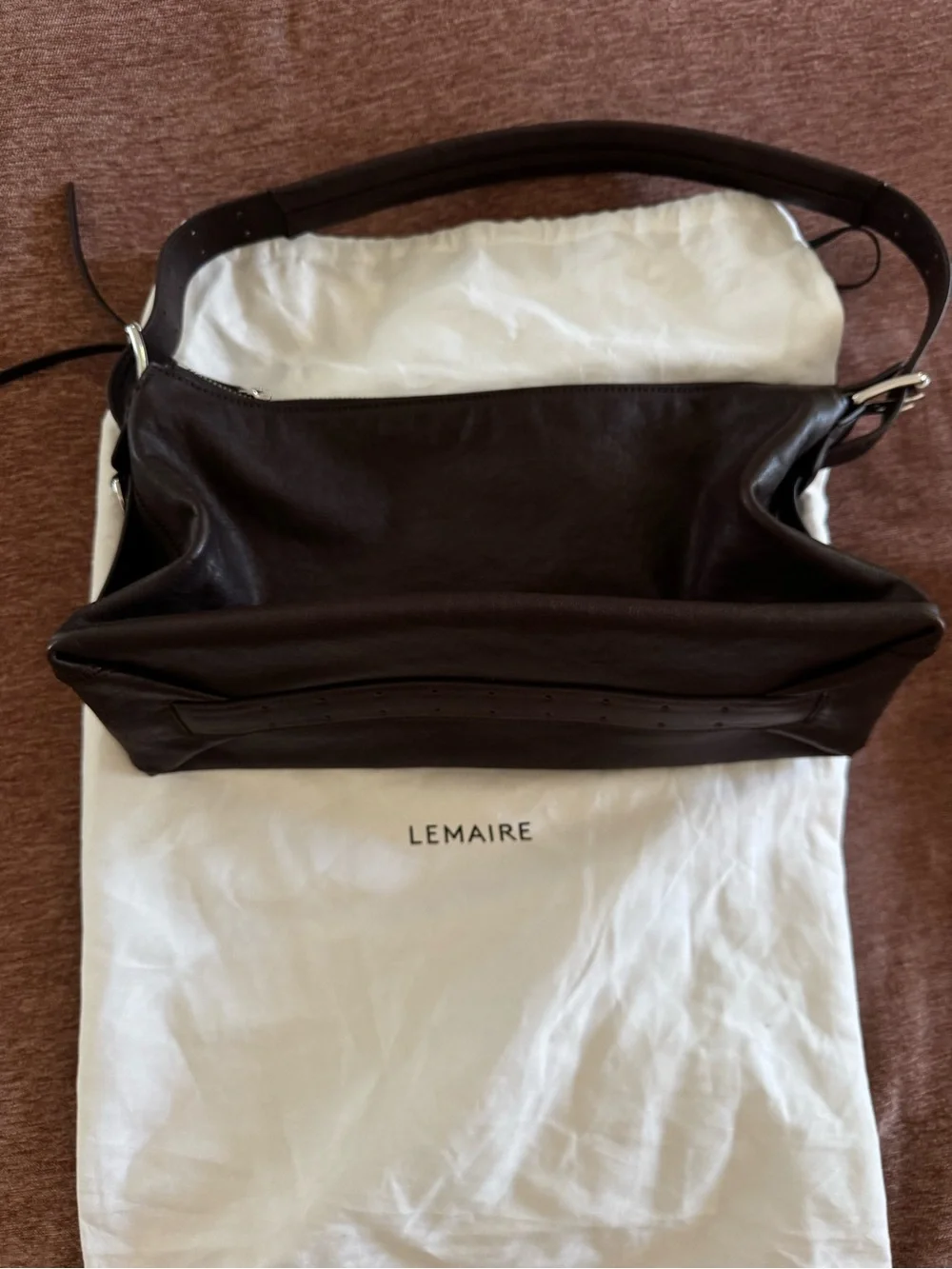 Belted Baguette Shoulder Bag